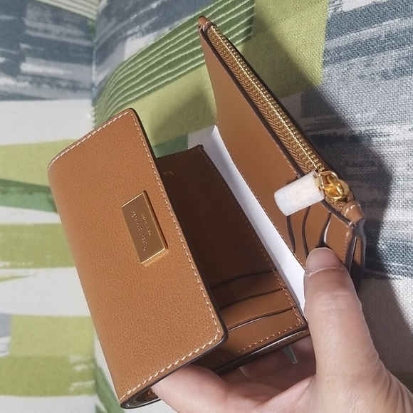 Kate Spade New York Katy Textured Leather Bifold Wallet In Allspice(Mid Brown) - Picture 6 of 12